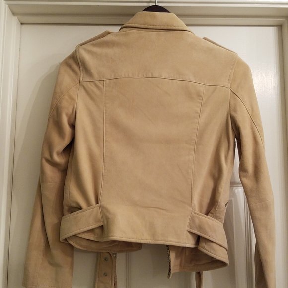 NWT All Saints Balfern leather biker jacket US 4 - Picture 4 of 16